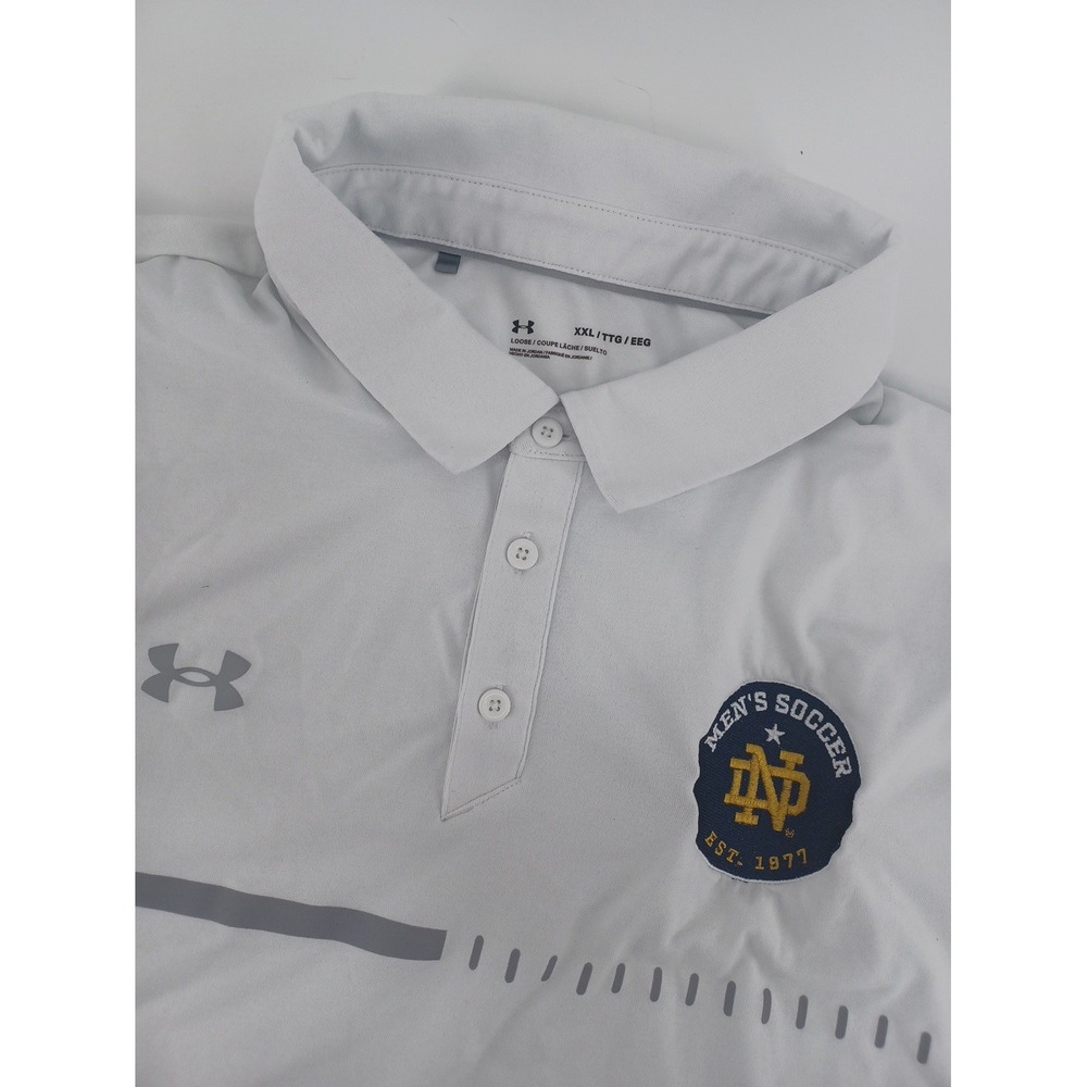 Under Armour Mens XXL Notre Dame Fighting Irish Mens Soccer Short Sleeve Polo